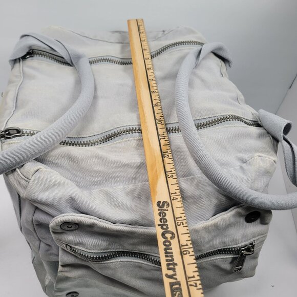 Adidas by Stella McCartney Collab Kierre Light Gray Canvas Duffel Gym Bag - Picture 10 of 10